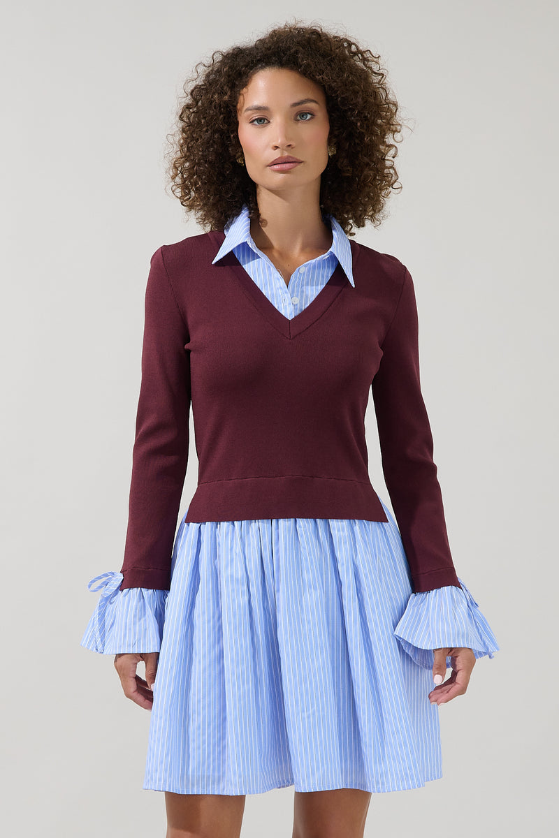 Venus Mix Media Mini Dress