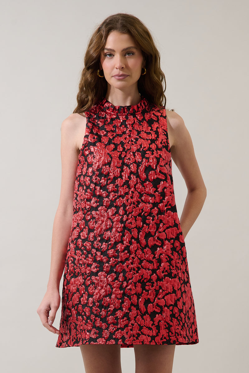 Benson Trapeze Mini Dress Jacquard